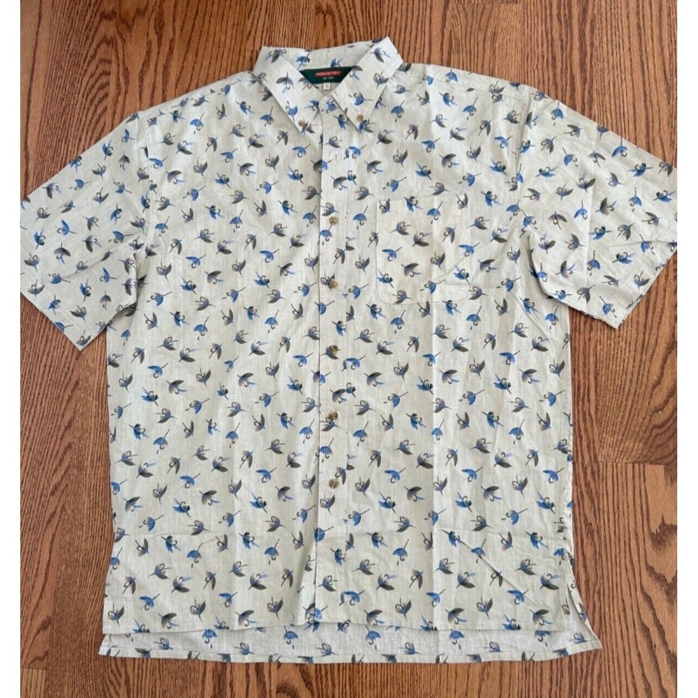 Redington Fly Fishing Mens Short Sleeve Button Up With One Packet size L